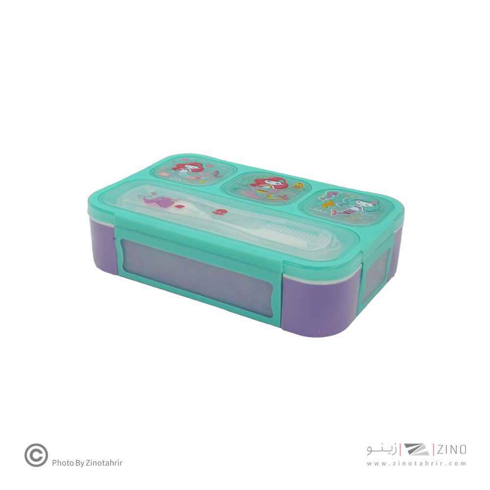 ظرف غذا تک طبقه400میل مستطیل سه خانه فانتزی وست کدU2088