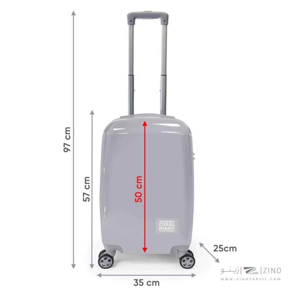 چمدان چرخ دار پلی کربنات کابین سایز34*24*24یایگان کد16536