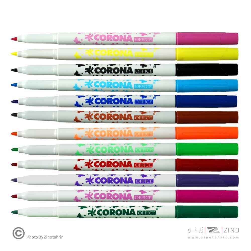 ماژیک نقاشی12رنگ جعبه مقوایی کرونا کدWH6996-12