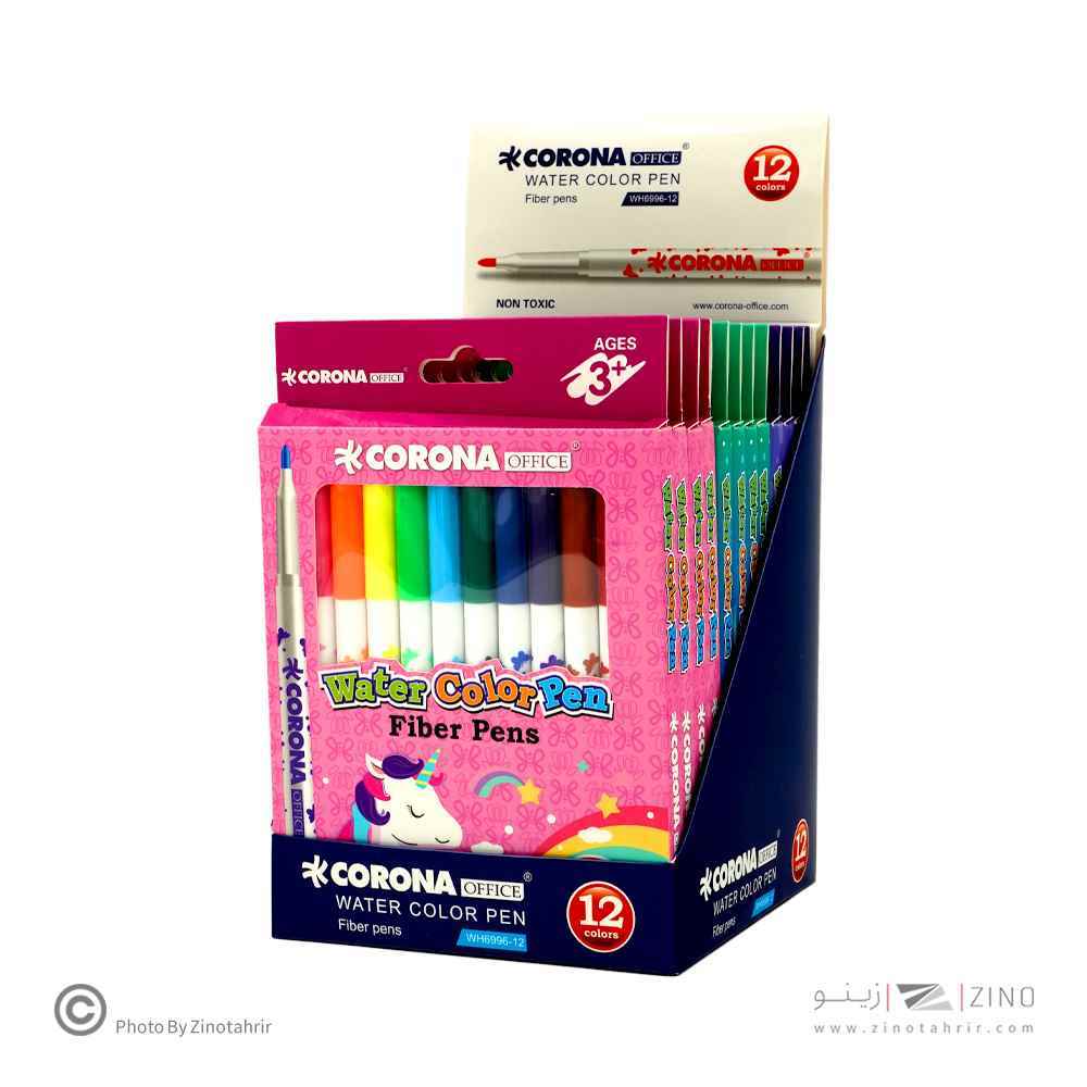 ماژیک نقاشی12رنگ جعبه مقوایی کرونا کدWH6996-12