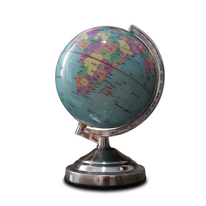 کره جغرافیایی سایز 20 ایده مدل کلاسیک آبی فارسی | ابزار آموزشی و دکوراتیو