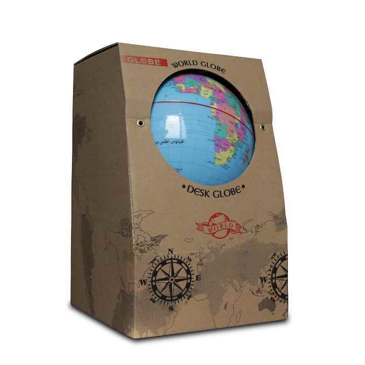 کره جغرافیایی سایز 14 ایده مدل کلاسیک آبی لاتین | دکوراتیو و آموزشی